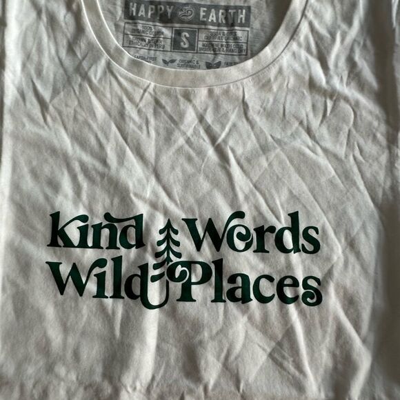 The Wander Brand Happy Earth “Kind Words Wild Places” Tee Off-White S NWT‎ - Picture 3 of 5
